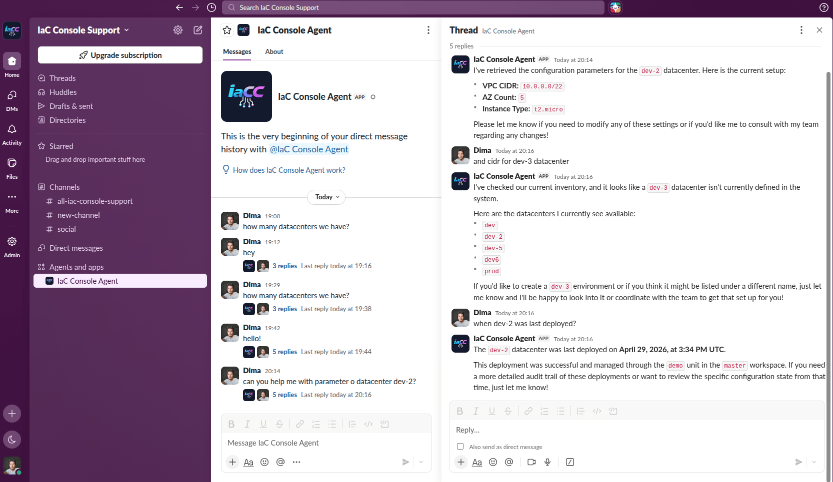5. Collaboration via Slack